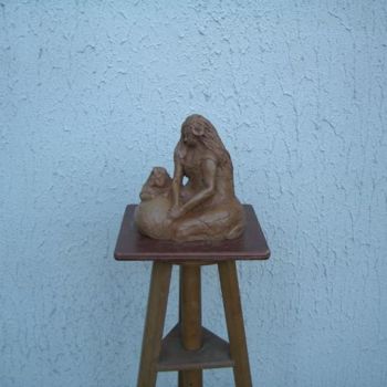 Sculpture titled ""Pachamama" (la mèr…" by Ours Gris, Original Artwork