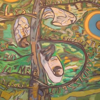 Painting titled "L'arbre du temps" by Marblez, Original Artwork