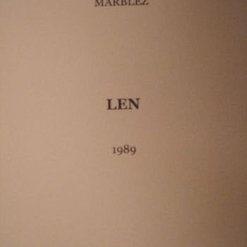 Картина под названием "LEN" - Marblez, Подлинное произведение искусства