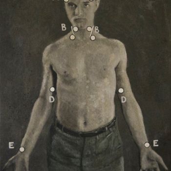 Malerei mit dem Titel "Stellen zur Blutsti…" von Robert Jan Overeem, Original-Kunstwerk, Acryl