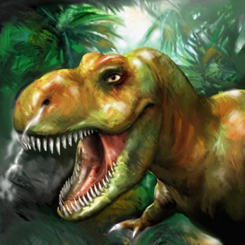 Digital Arts titled "T Rex" by Ovi Hondru, Original Artwork