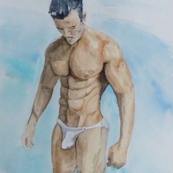 Malerei mit dem Titel "ORIGINAL WATERCOLOU…" von Olivkan Art, Original-Kunstwerk, Aquarell