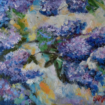 "Blossom Lilac Oil A…" başlıklı Tablo Olivkan Art tarafından, Orijinal sanat, Petrol