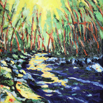 Painting titled "Au bord de la riviè…" by Oviri, Original Artwork, Oil