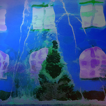 Arts numériques intitulée "The Bear Fountain (…" par Konstantin Sochnev, Œuvre d'art originale, Peinture numérique