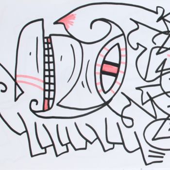Desenho intitulada "Dessin lettré - Bla…" por Alexis Ox6mor, Obras de arte originais, Tinta