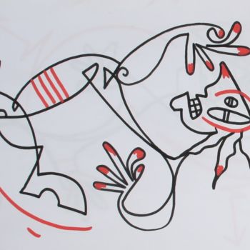 Disegno intitolato "Jupilon" da Alexis Ox6mor, Opera d'arte originale