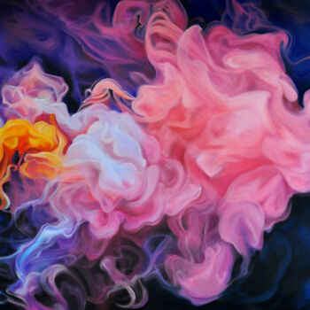 Peinture intitulée ""Fluid"" par Oxana Babkina, Œuvre d'art originale, Pastel