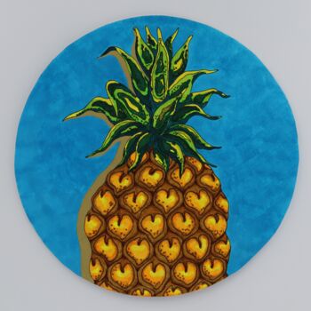 Dessin intitulée "Pineapple 1" par Oxana Kondratenko, Œuvre d'art originale, Marqueur