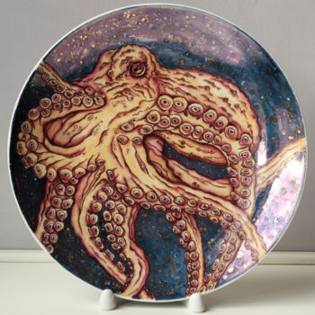 Sculptuur getiteld "Оctopus" door Oxana Kondratenko, Origineel Kunstwerk, Keramiek