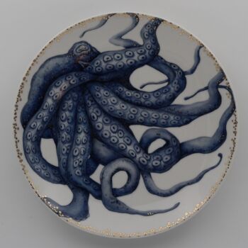 Sculpture titled "Octopus 1" by Oxana Kondratenko, Original Artwork, Clay