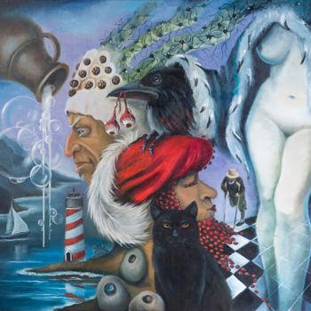 Картина под названием "Лазурный берег мигр…" - Оксана Левинцова, Подлинное произведение искусства, Масло