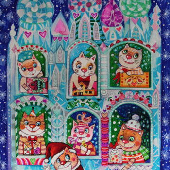 绘画 标题为“25  décembre” 由Oxana Zaika, 原创艺术品, 水彩