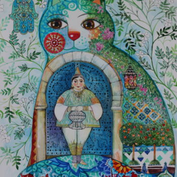 Peinture intitulée "la Tunisie" par Oxana Zaika, Œuvre d'art originale, Aquarelle