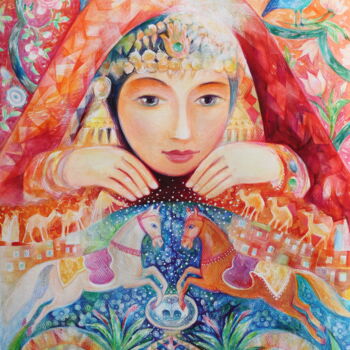 Peinture intitulée "Porte sublime" par Oxana Zaika, Œuvre d'art originale, Aquarelle