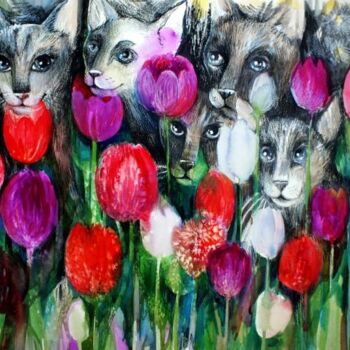 绘画 标题为“Quand le printemps…” 由Oxana Zaika, 原创艺术品, 水彩