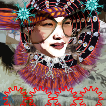 Arte digitale intitolato "fashion illustration" da Oxana Kolyagina, Opera d'arte originale, Pittura digitale