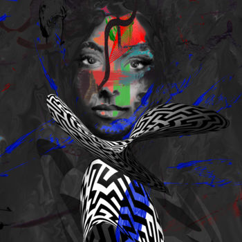 Цифровое искусство под названием "portrait" - Oxana Kolyagina, Подлинное произведение искусства, Цифровая живопись