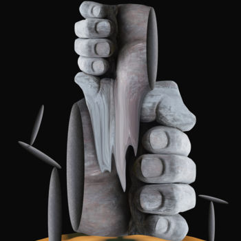 Digital Arts με τίτλο "sculpture" από Oxana Kolyagina, Αυθεντικά έργα τέχνης, Κολάζ