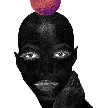 Grafika cyfrowa / sztuka generowana cyfrowo zatytułowany „Unusual Moon” autorstwa Oxana Kolyagina, Oryginalna praca, Malarst…