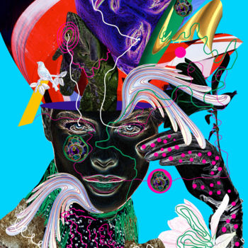 Arte digitale intitolato "lady # 1" da Oxana Kolyagina, Opera d'arte originale, Pittura digitale