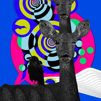「deer」というタイトルのデジタルアーツ Oxana Kolyaginaによって, オリジナルのアートワーク, デジタル絵画