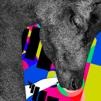Arte digitale intitolato "gentle deer" da Oxana Kolyagina, Opera d'arte originale, Pittura digitale