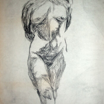 Dessin intitulée "Figure" par Ozan Adam, Œuvre d'art originale