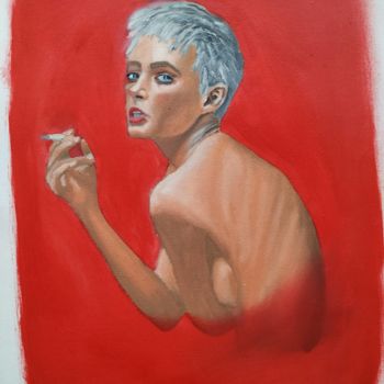 Peinture intitulée "red" par Özkan Çelik, Œuvre d'art originale, Huile