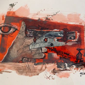 Painting titled "Joe Gun" by Ox, Original Artwork, Acrylic