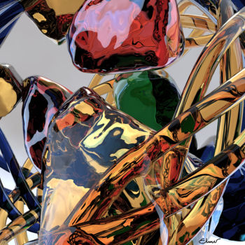 Digital Arts titled "bubbles-2-0-90x67-s…" by Patrice Elmer, Original Artwork, 3D Modeling