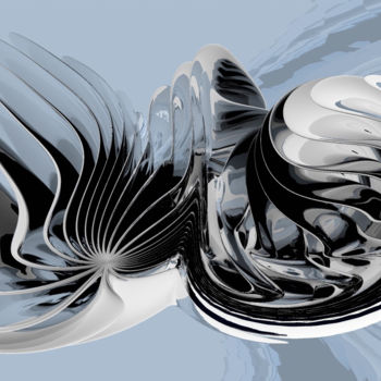 Digital Arts με τίτλο "TWISTED FLAT CYLIND…" από Patrice Elmer, Αυθεντικά έργα τέχνης, 3D Μοντελοποίηση