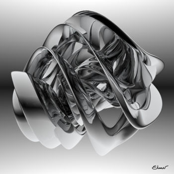 Digital Arts titled "Twisted moebius-1-1…" by Patrice Elmer, Original Artwork, 3D Modeling
