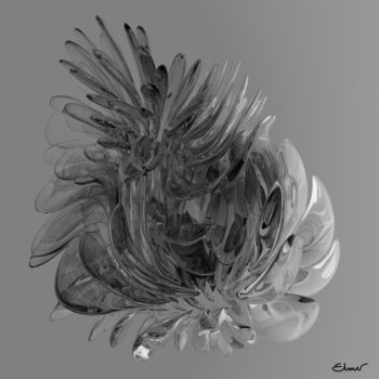 Arts numériques intitulée "Urchin-2-2-6l" par Patrice Elmer, Œuvre d'art originale, Modélisation 3D