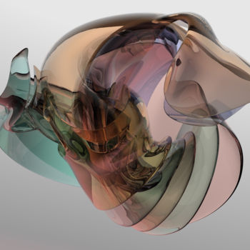 Arts numériques intitulée "seven-twisted-spher…" par Patrice Elmer, Œuvre d'art originale, Modélisation 3D