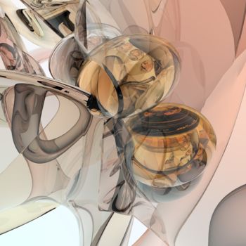 Artes digitais intitulada "torus-4-v8-s-180x13…" por Patrice Elmer, Obras de arte originais, Modelagem 3D