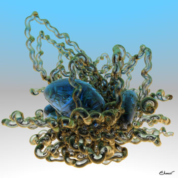 Digitale Kunst mit dem Titel "rope-3-2-2-69x69-si…" von Patrice Elmer, Original-Kunstwerk, 3D Modellierung