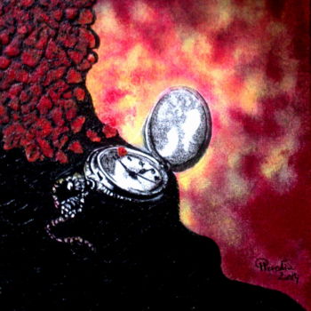 Painting titled "Le Temps" by Cya, Original Artwork, Oil