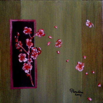 Schilderij getiteld "Envol Floral" door Cya, Origineel Kunstwerk, Olie