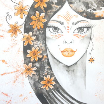 绘画 标题为“Ameya” 由Iryna Tatur, 原创艺术品, 墨