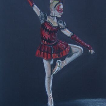 Drawing titled "Mouvement 2 - Equil…" by P. Le Sommer, Original Artwork, Pastel