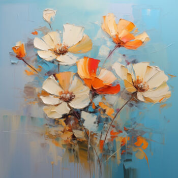 Arts numériques intitulée "Flowers9" par P. Lee, Œuvre d'art originale, Peinture numérique