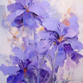 Digital Arts titled "Flowers69" by P. Lee, Original Artwork, Digital Painting
