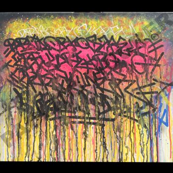Картина под названием "Punition #1" - Pablito Mourer, Подлинное произведение искусства, Рисунок распылителем краски Установл…