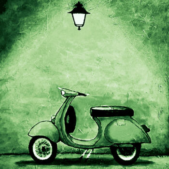 Arte digital titulada "Vespa-1A" por Pablo Guillamon, Obra de arte original, Impresión digital