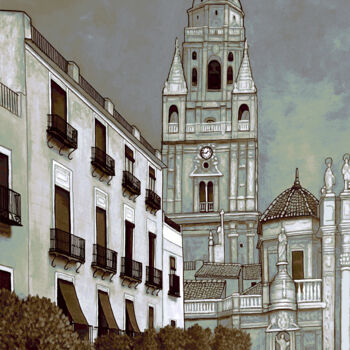 Fotografia intitulada "Torre Catedral Murc…" por Pablo Guillamon, Obras de arte originais, Fotografia digital