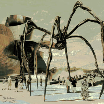 Fotografia intitolato "Bilbao-Guggenheim-"…" da Pablo Guillamon, Opera d'arte originale, Fotografia digitale