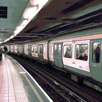 제목이 "Central Line-London"인 사진 Pablo Guillamon로, 원작, 디지털