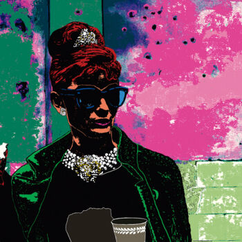 Цифровое искусство под названием "Audrey Hepburn-Brea…" - Pablo Guillamon, Подлинное произведение искусства, Цифровая живопи…