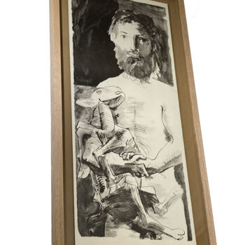 印花与版画 标题为“L'Homme au Mouton” 由Pablo Picasso, 原创艺术品, 光刻技术